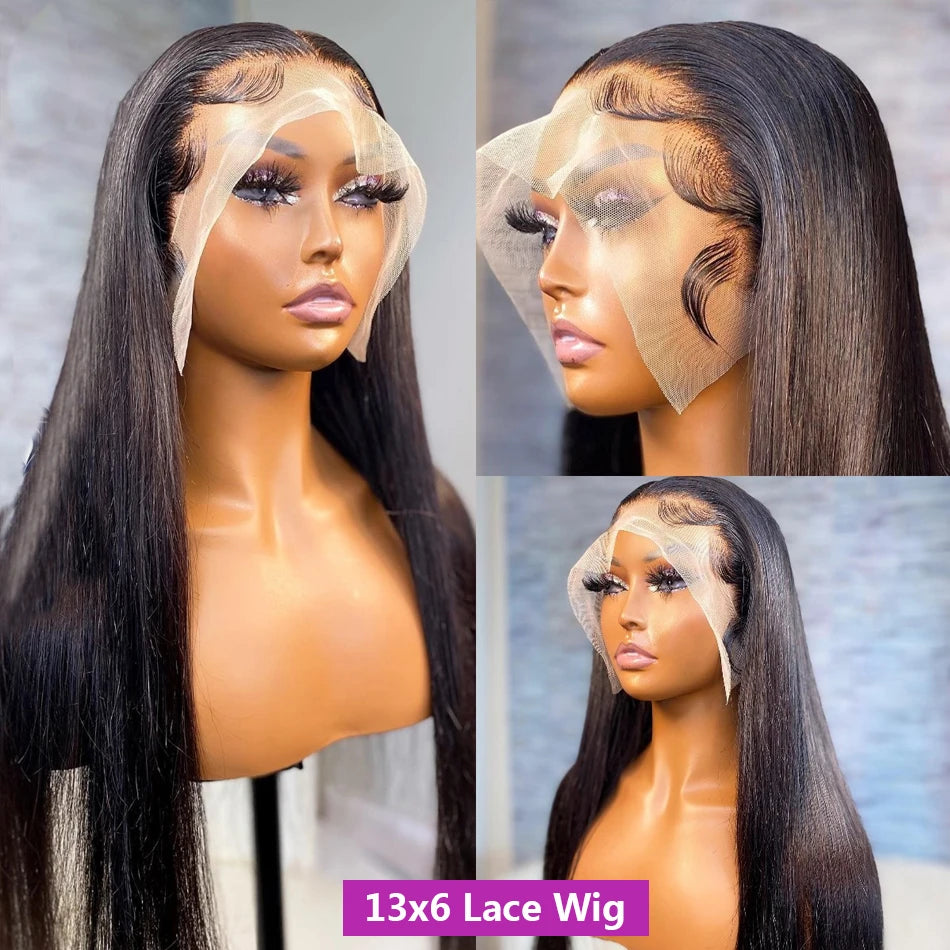 Straight 13x4 Lace Front Wig Human Hair Pre Plucked Brazilian Transparent 13x6 Lace Frontal Wig 4x4 Lace Wigs For Black Women