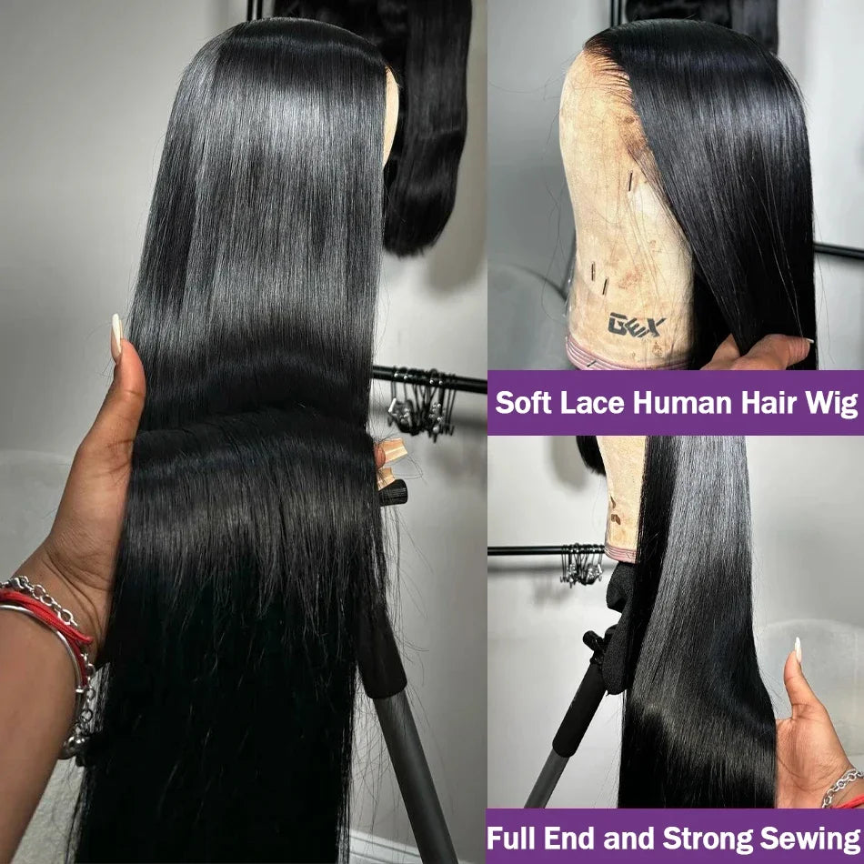 Straight 13x4 Lace Front Wig Human Hair Pre Plucked Brazilian Transparent 13x6 Lace Frontal Wig 4x4 Lace Wigs For Black Women