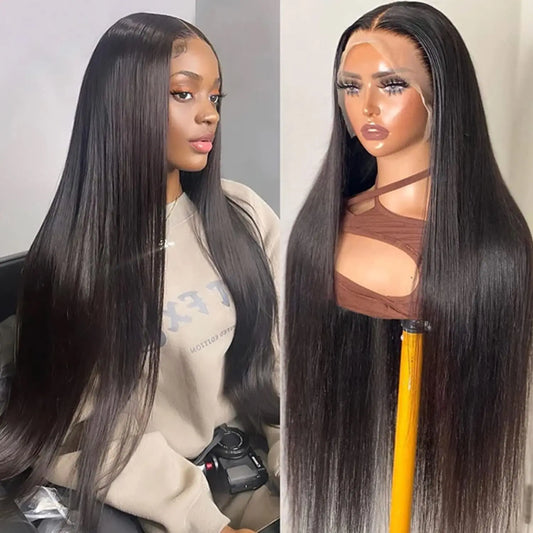 Straight 13x4 Lace Front Wig Human Hair Pre Plucked Brazilian Transparent 13x6 Lace Frontal Wig 4x4 Lace Wigs For Black Women